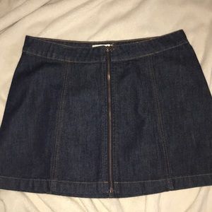 Alterd State dark wash denim skirt with zipper